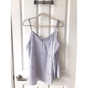 Torrid Bird Print Striped Camisole